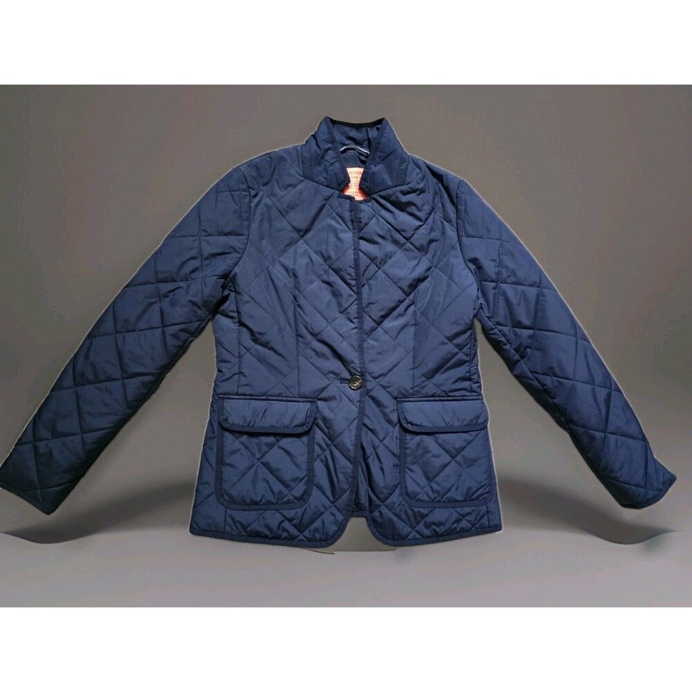 J.CREW Signature Puffer Quilted Lightweight Jacket Women Size XS Navy Blue